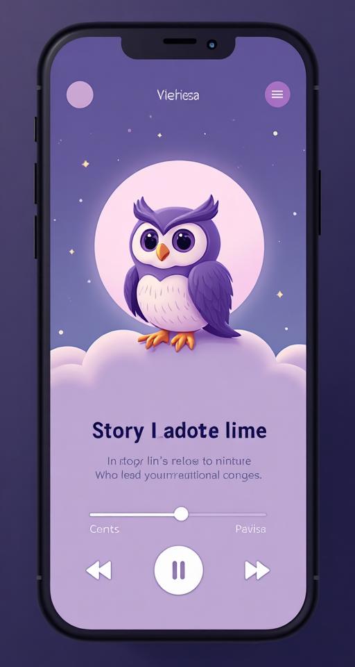 LullaBook app audio player screen